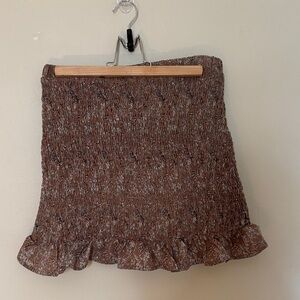 Windsor Brown Textured Mini Skirt